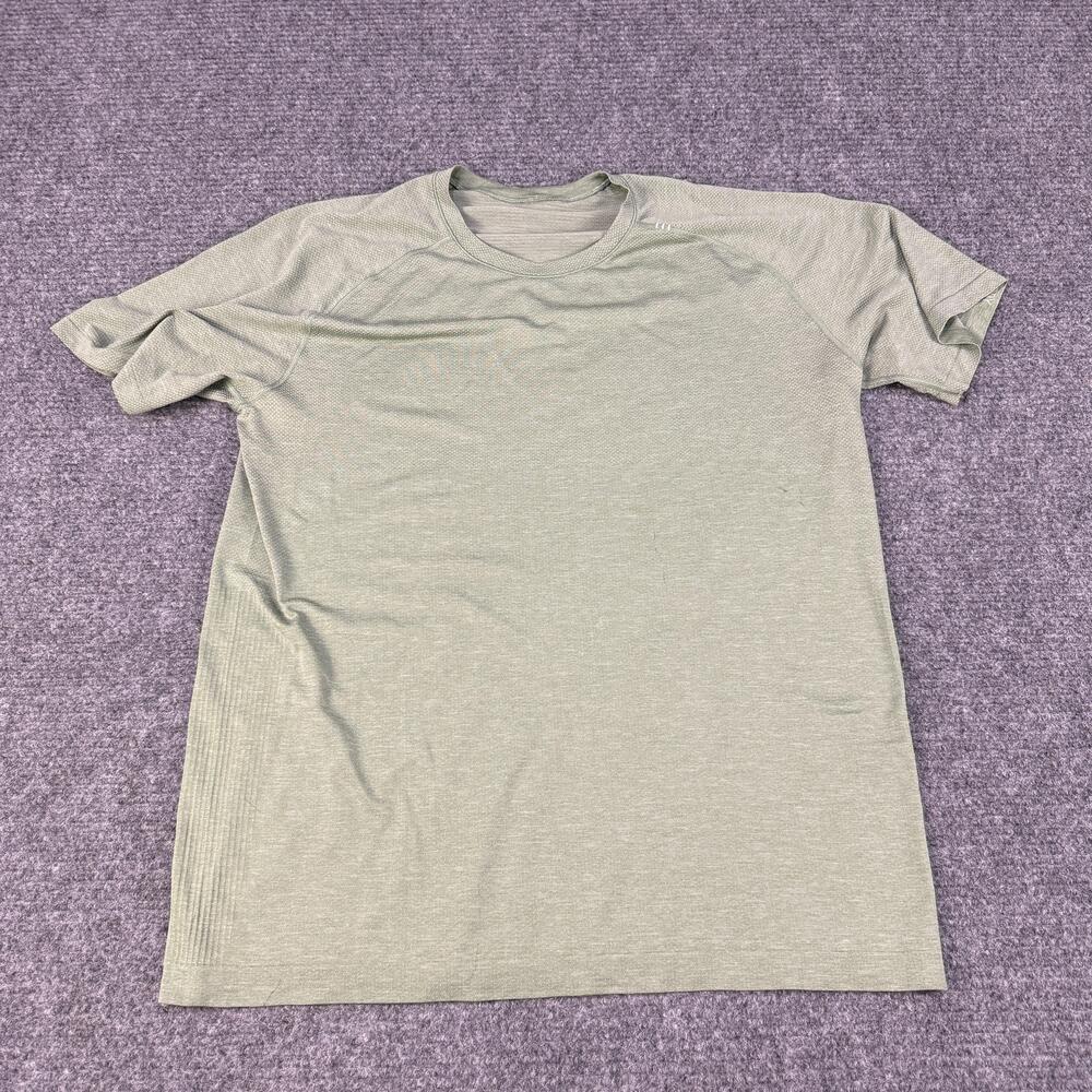 Lululemon Shirt Mens XL Green Metal Vent Tech Seamless Athletic Training Workout